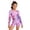 a-Light Purple, variant on Girls Dance Gymnastics Outfit Sets Glitter Graphic Long Sleeve Leotard Shorts Hairband Clothes Set 5-12 Years