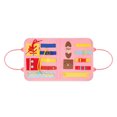 thumbnail image 1 of Niños de Fieltro Plegables Tablero Ocupado Botón con Cremallera Botón Rosado Sunnimix ocupada juego de mesa, 1 of 8