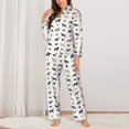 thumbnail image 2 of Saiise Labrador Retriever Dog Pattern Women's Long-Sleeved Pajama Set Button Front Sleepwear with Pockets Lounge Set for Home Relax Nightwear-Small, 2 of 7