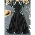 thumbnail image 3 of ZOELNIC Women's Elegant Short Sleeve Maxi Dresses Casual Empire Waist Long Dress, 3 of 4