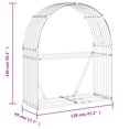 thumbnail image 4 of vidaXL Log Holder Anthracite 120x45x140 cm Galvanised Steel, 4 of 5