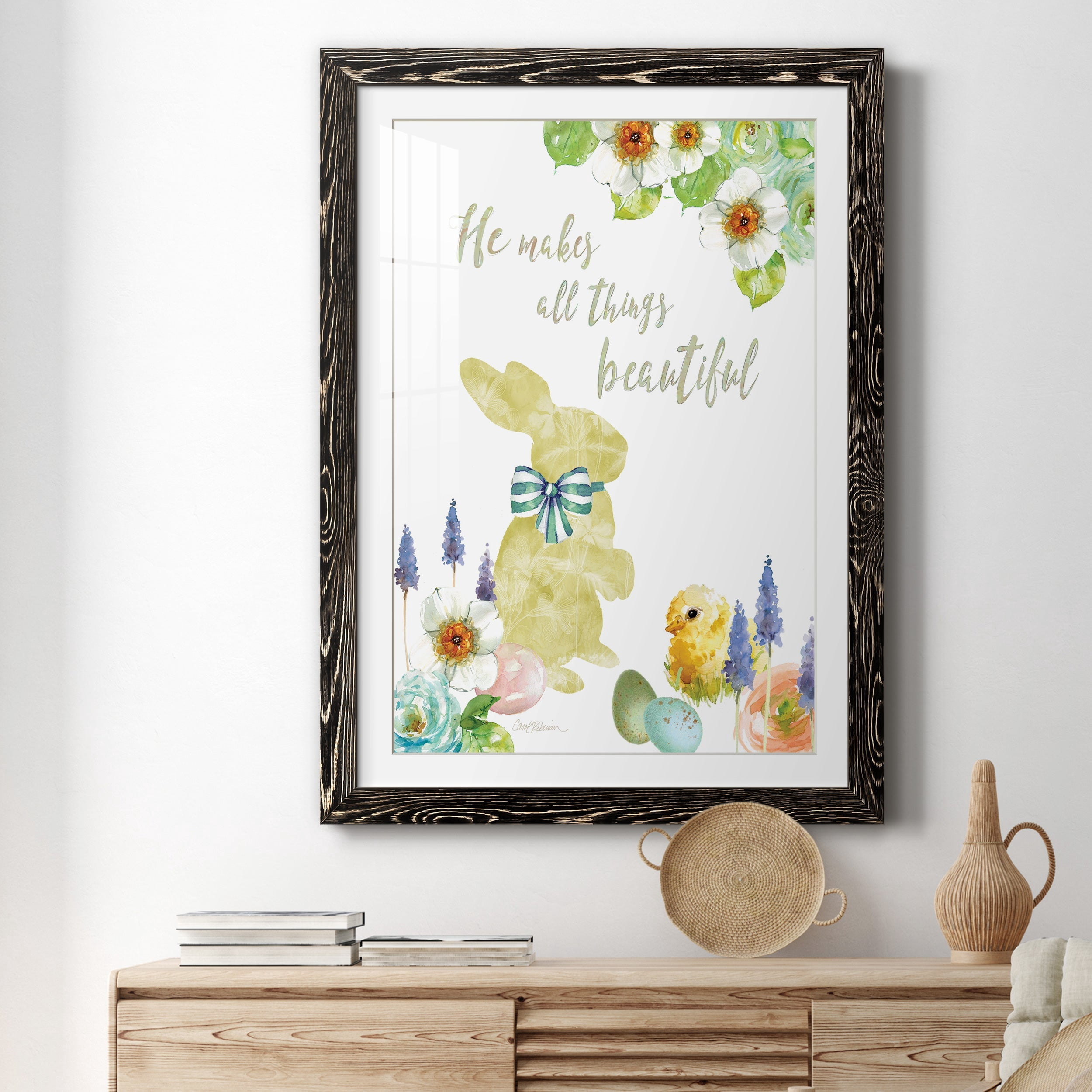 All Things Bunny - Premium Framed Print - Distressed Barnwood Frame - Ready to Hang
