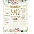 thumbnail image 3 of 90th Birthday Gifts for Women Best Birthday Gifts for 90 Year Old Woman 90th Birthday Gift Ideas 1934 Birthday Gifts for Women Happy 90th Birthday Decorations Women Throw Blanket 50" X 60", 3 of 6