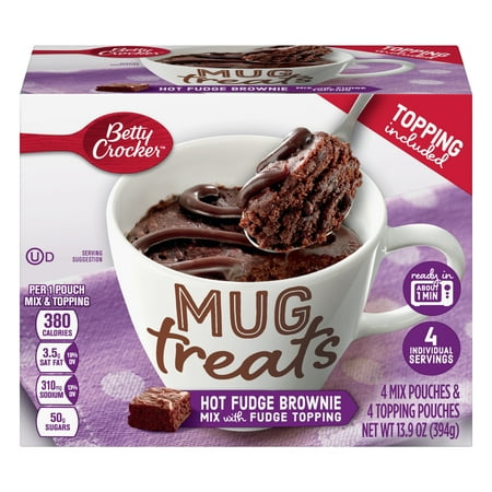 (6 Pack) Betty Crocker Mug Treats Hot Fudge (Best Brownie In A Mug Recipe)