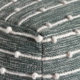 thumbnail image 5 of Cedar 22" x 22" x 16" Green & Ivory Pouf, 5 of 7