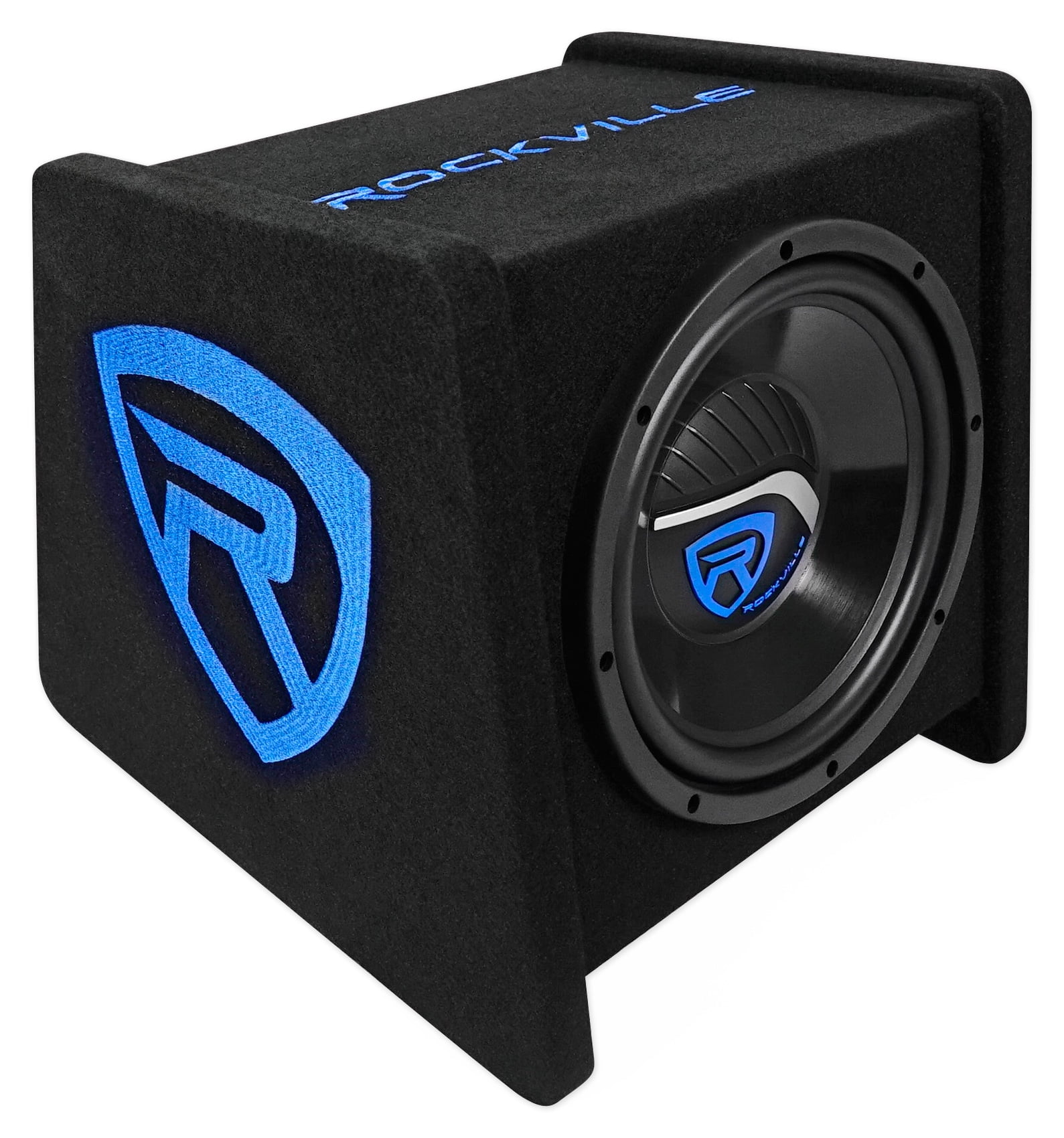 Rockville RV10.1D 500W 10" Loaded Car Subwoofer with Vented Enclosure, Amplifier and Wiring Kit
