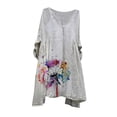 thumbnail image 1 of Vestido HUOGUO Vintage Floral Manga 3/4 para mujer, talla grande, 1 of 5