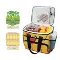 thumbnail image 2 of FORMRS Insulated Cooler Bag 24 Cans Capacity Soft Leakproof Lunch Box with Side Pockets, Orange Cocktails, 2 of 7