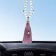 thumbnail image 5 of Abalorios de cuentas de loto para coche, adorno colgante, accesorio colgante para espejo retrovisor de coche, decoración para patio, camión y jardín Gris Rosa 33cm, 5 of 7