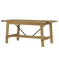 thumbnail image 2 of WAMPAT 4-6 Person Farmhouse Kitchen Table with Wooden Legs for Dining Room, Oak Brown, 67.7 Inches, Rectangular, 2 of 7