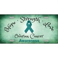 thumbnail image 3 of Ovarian Cancer Ribbon Metal License Plate, 3 of 3