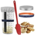 thumbnail image 1 of 6Pcs Sourdough Starter Jar Kit with Scale Thermometer Heat Resistant Sourdough Starter Container with Metal Lid Clear Sourdough Glass Jar Reusable Sourdough Fermentation for Sourdough Bak, 1 of 9
