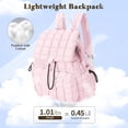 thumbnail image 3 of TILYMOL Mochila acolchada para mujer, mochila de viaje ligera, paquete de excursionista acolchado, bolsa de gimnasio con cordón acolchado, 3 of 5