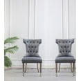 thumbnail image 1 of CHAISES K-LIVING ORICA EN VELOURS TOUFFETÉ DE COULEUR GRIS AVEC PIEDS EN ACIER INOXYDABLE ET POIGNÉE DOS ROBUSTE (2 CHAISES), 1 of 7