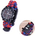 thumbnail image 1 of 1 PC Outdoor Bracelet Umbrella String Weave Multifunctional Sports Living Flint Compass Watch Equipment Bracelet, 1 of 8