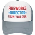 thumbnail image 1 of Fireworks Director I Run You Run Trucker Hat for Men Baseball Caps Adjustable Hats, 1 of 8