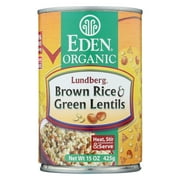 Eden Foods Brown Rice & Green Lentils, 15 oz