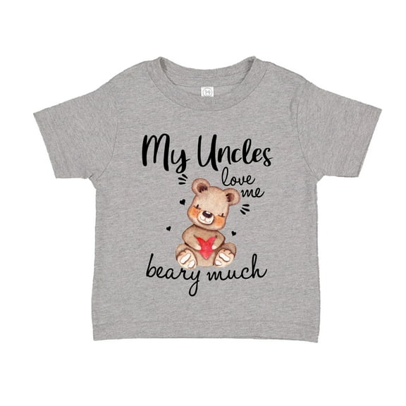 My Uncles Love Me Beary Much Toddler T-Shirt 2T Athletic Heather