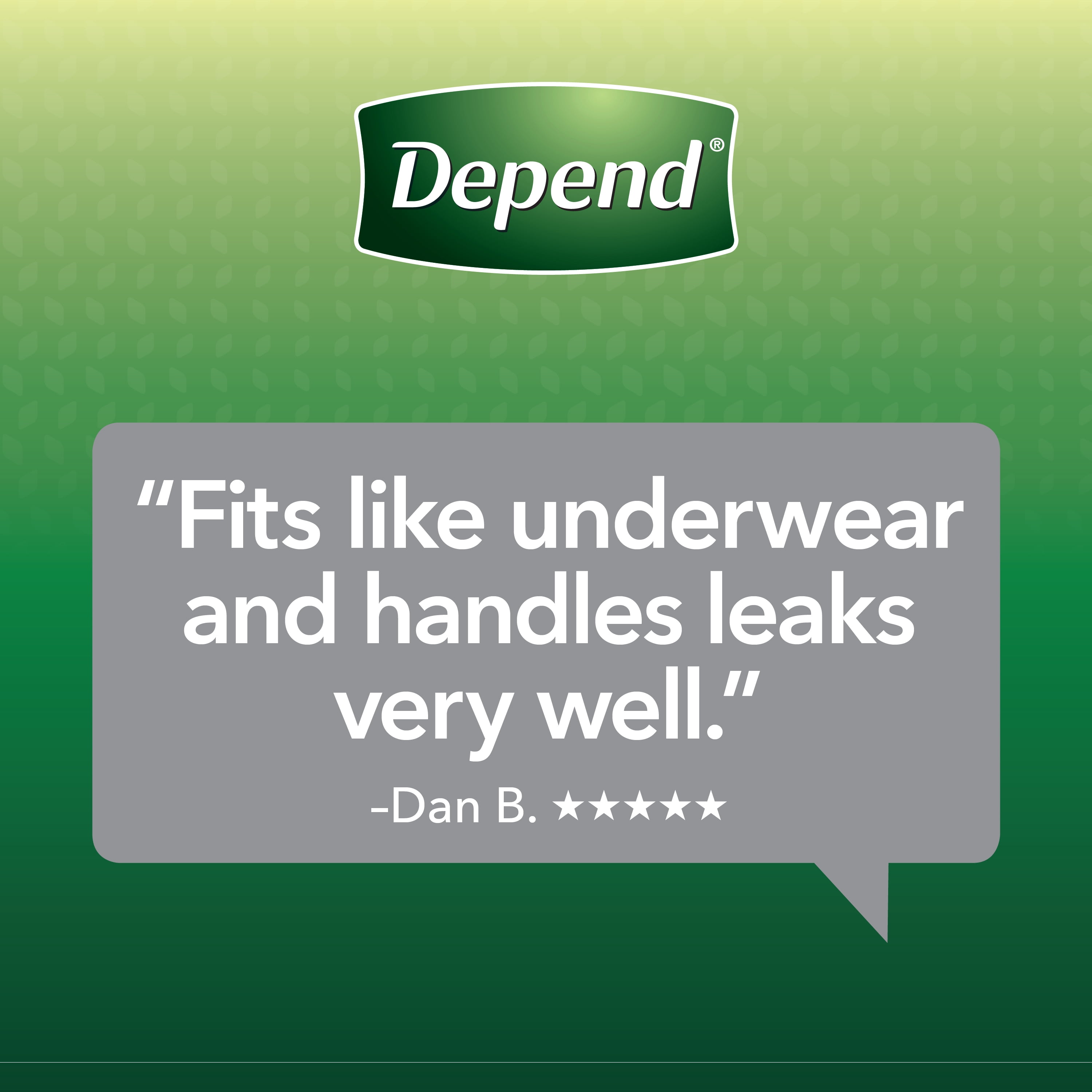 Depend Fresh Protection Disposable Underwear Male Waistband Style Large, 53745, Maximum, 56 Ct