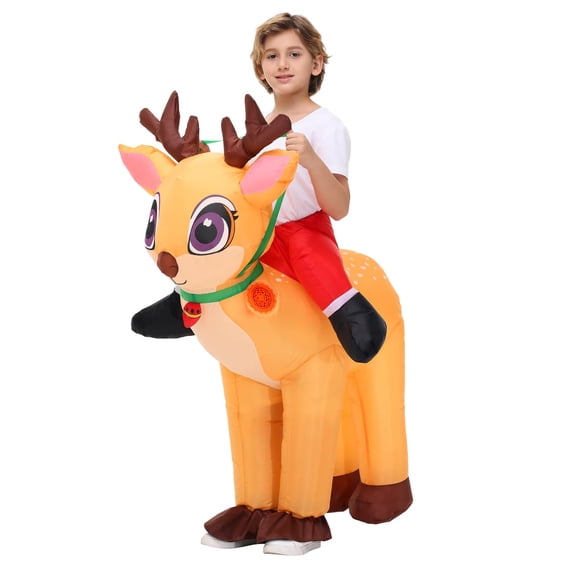 Disfraz inflable de reno XYJKIDSES para niños 120-150 cm