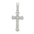 thumbnail image 3 of 925 Sterling Silver Polished and Texture Center Finish Cross Shaped Pendant, 3 of 5