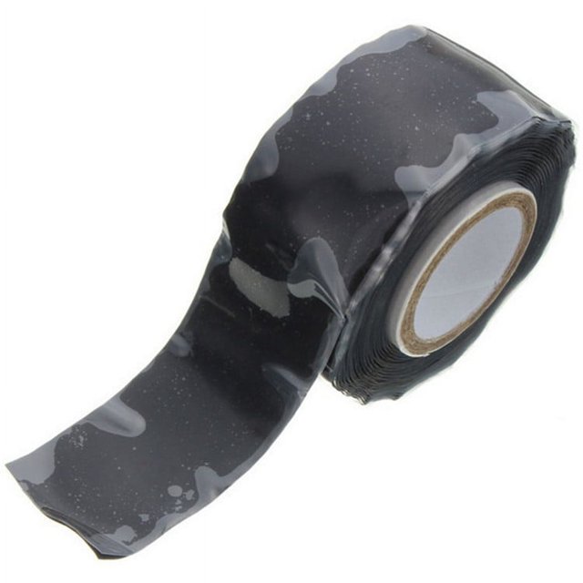 Cinta de reparación de mangueras TUNC Silicona autofundible negra 2,5 cm x 3 m