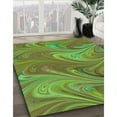 thumbnail image 2 of Ahgly Company Indoor Round Patterned Olive Green Area Rugs, 3' Round, 2 of 6