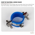 thumbnail image 2 of PinesC 2 Pcs Office Chair Saver Pipe Clamp Sinking Stainless Steel Plastic, 2 of 5