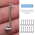 thumbnail image 3 of 100pcs Decorative Sport-themed Pendant Accessory DIY Use Golf Pattern Key Chain Material, 3 of 8
