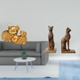 thumbnail image 2 of Juego De Figuras De Animales De Resina Modernas Con Estatuas De Cerdo De La Suerte Y Gato Egipcio, Sujetalibros Decorativos Para Estantería, Entrada, Centro De Mesa, Oficina, Regalo De, 2 of 8