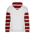 thumbnail image 4 of Generic Women’s Christmas Hooded Sweatshirt Print Striped Long Sleeves Fall Winter Pullover Casual Loose Top with Pocket, 4 of 4