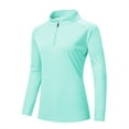 thumbnail image 3 of QPNGRP Women's Long Sleeve Shirts UPF 50+ Sun Protection SPF Quick Dry Lightweight T-Shirt Swim Hiking Runing Fishing Tops Lightgreen S, 3 of 7