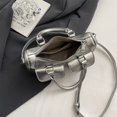 thumbnail image 2 of Bolso Hombro para Mujer Bandolera Con Correa Ajustable Cuero PU El (Plata), 2 of 8