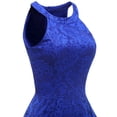 thumbnail image 5 of Market In The Box Women's Halter Hi-Lo Floral Christmas Lace Dress Bridesmaid Party Cocktail Dresses, 5 of 6
