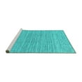 thumbnail image 2 of Ahgly Company Machine Washable Indoor Rectangle Oriental Turquoise Blue Industrial Area Rugs, 5' x 7', 2 of 4