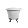 thumbnail image 2 of Bristol 67 Inch Acrylic Slipper Clawfoot Tub - Rim Faucet Drillings - Imperial Ball & Claw Feet, 2 of 2