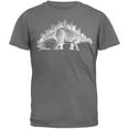 thumbnail image 1 of Antlers - Stegosaurus Soft Grey Adult T-Shirt, 1 of 1