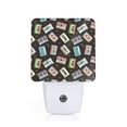 thumbnail image 1 of Fotbe Colorful Retro Tape Luz Nocturna LED, Luz de Noche con Sensor de Luz Natural de Anochecer a Amanecer, Se Enchufa a la Pared, Blanco Cálido 0.5W-UK, 1 of 7