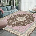 thumbnail image 6 of 1PC Floral Area Rug Partial Carpet, Lightweight Washable Easy-to-Care Carpet Mat Festival Gift, Suitable for Living Room, Bedroom, Dining Room, Office, Balcony, Room Accessories, 6 of 8