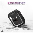 thumbnail image 3 of Case Compatible for Apple Watch Series 8 Series 7 45mm with Tempered Glass Screen Protector, Ultra-Thin Shockproof TPU Bumper Overall Protective Cover for iWatch S8 S7 (Black, 45mm), 3 of 5