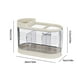 thumbnail image 3 of Portapalillos transparente, organizador de cubiertos para encimera, drenable, de gran valor, multifuncional, para cocina, comedor y hogar, diseño elegante, solución de almacenamiento compacta., 3 of 8