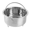thumbnail image 2 of Round Stainless Steel Steamer Rack with Handle, Rice Cooker Insert Steaming Rack for Food Egg Fruits, Stock Pot Steaming Tray Pressure Cooker for Cooking  Bread Salad, 2 of 7