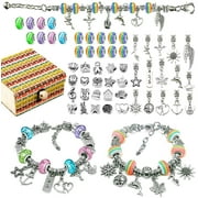 Creen Girls Charm Bracelet Making Kit, Arts and Crafts Gifts for 6-12 Year Christmas Girls Teen Kids
