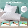 thumbnail image 6 of Sable 2 Pack Gusseted Bed Pillows, Standard Size 100% Cotton Down Pillows, 6 of 8