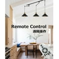 thumbnail image 6 of FSLiving J-Type Track Pendant Light with Retro Black Cone Shade, E26 Smart LED Edison Bulbs White Gimbaled LED Light for Kitchen Island Sloped Ceiling,Customizable - 3 Lights, 6 of 9