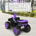 thumbnail image 4 of Infans 12V Kids 4-Wheeler ATV Quad Ride On Car w/ LED Light & Music Purple, 4 of 7