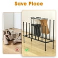 thumbnail image 4 of Urban Deco Modern Black Metal Free Standing Boot Shoe Rack Organizer, Tall Boot Shaper Storage Stand, Holds 8 Pairs, 4 of 6