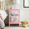 thumbnail image 4 of VECELO Nightstand End Table with 3-tier Storage Shelf for Living Room/Bedroom/Office, Pink, 4 of 7