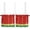 Watermelon3mai7024, variant on Kitchen Curtains Tiers, Merry Christmas Hot Coco Biscuit Red Check Pine Needles Winter Green Stripe Rod Pocket Short Window Valance Curtains for Kitchen Cafe Bathroom, 27.5" x 36", 2 Panels