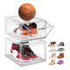 thumbnail image 1 of Zapatera Apilable Cajas De Plástico Contenedor Plegable 2pcs Xtellar transparente, 1 of 4